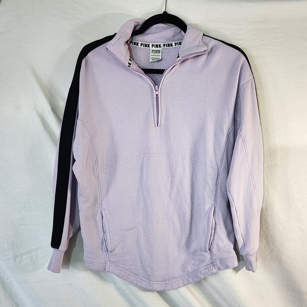 Lavender Quarter-Zip Women's Sweater